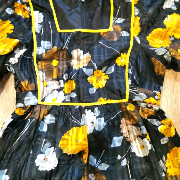 Vintage Pantel Montreal Dress -60's early 70's Dress - Vintage Floral Print Maxi - Picture 6 of 7